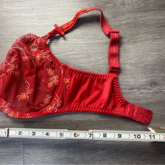 Title:
Prima Donna Red Floral Embroidered Bra 34E Vintage Discontinued - Picture 2 of 8